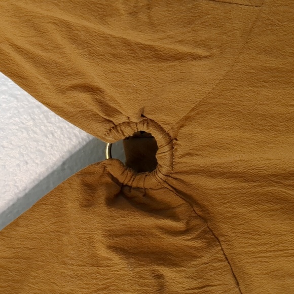 ZARA Cutout Ruched Mini Dress Copper M - Picture 8 of 16